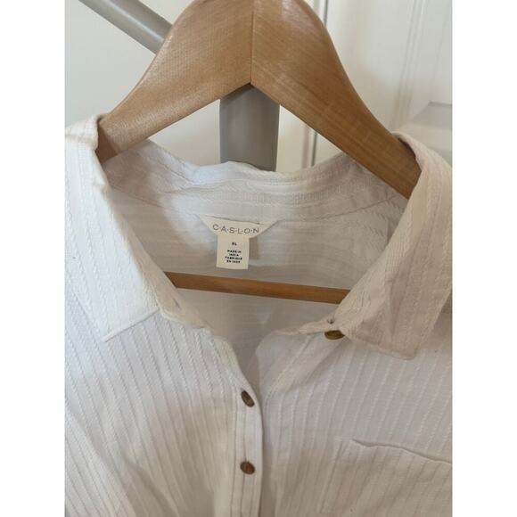 Caslon Button Down Shirt White Size XL - Picture 3 of 10